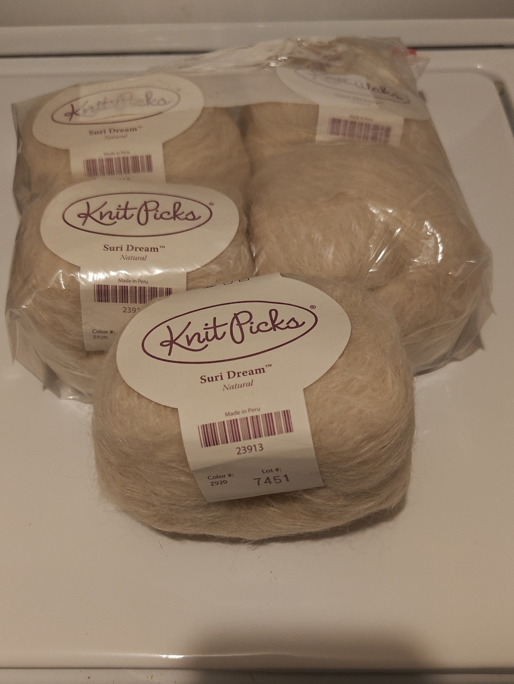 Knit Picks Suri Dream Natural Yarn - Soft Cream